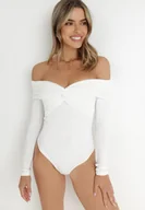 Body - Białe Body z Odkrytymi Ramionami Talosyne - miniaturka - grafika 1