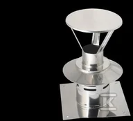 Kominy i akcesoria - Końcówka wylotu spalin DN 80/125 pionowa z płytą do kotłów kondensacyinychi turbo - miniaturka - grafika 1