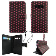 Etui i futerały do telefonów - Etui na telefon komórkowy Etui na telefon komórkowy Samsung Galaxy A3 2015 Polka Dot Black Pink - miniaturka - grafika 1