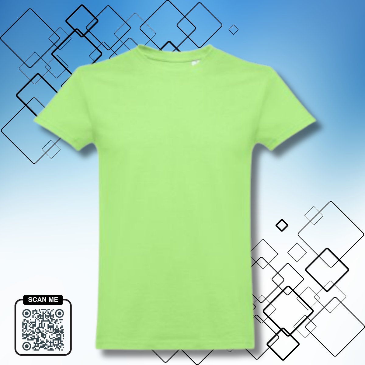 T-Shirt Koszulka uniwersalna bez nadruku jasnozielona rozmiar L 100% bawełna