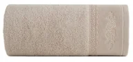 Ręczniki - Ręcznik Sisi 70x140 beżowy zdobiony bordiurą frotte 500 g/m2 - miniaturka - grafika 1