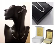 Biżuteria dla dzieci - Srebrny łańcuszek srebro 925 splot PANCERKA do zawieszek 45 cm DEDYKACJA P3 - miniaturka - grafika 1