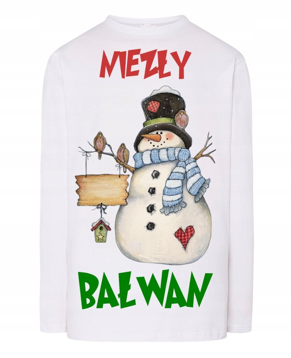 Longsleeve męski Świąteczny Vibe Niezły Bałwan Idealny Prezent r.XXL