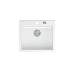 Quadron HB8304U1-BS_P2O Morgan 110 Snow white (biały/stalowy) - Zlewozmywaki - miniaturka - grafika 1