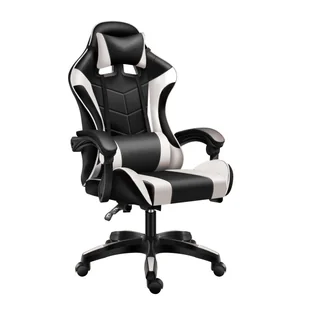 Fotel gamingowy GAME EXTREME ekoskóra czarno-biały FG-007 - Fotele gamingowe - miniaturka - grafika 1
