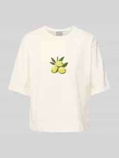 T-shirt typu oversized z nadrukiem z motywem - Koszulki i topy damskie - miniaturka - grafika 1