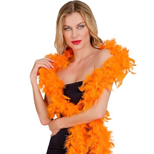 W WIDMANN MILANO Party Fashion - Boa z piór, długość ok. 180 cm, szalik z piór, akcesorium, impreza tematyczna