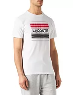 Koszulki męskie - Lacoste Koszulka męska, Biały, XS - miniaturka - grafika 1