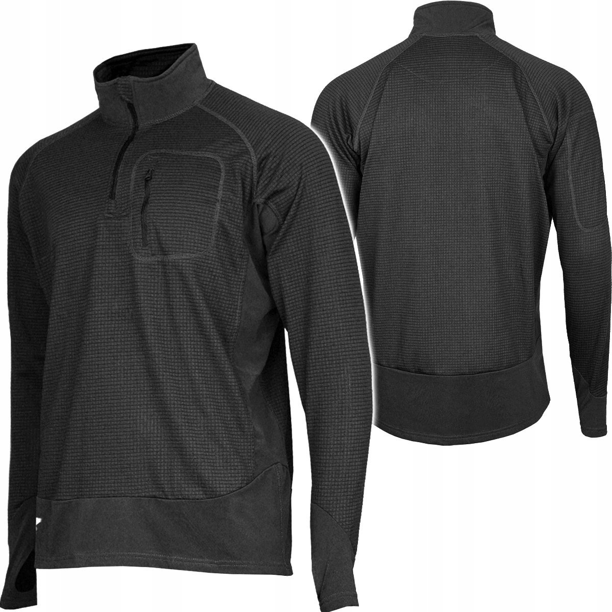 Bluza Termiczna Termoaktywna Texar Taktyczna Polar Oddychająca Czarna 3XL