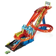 Zabawki konstrukcyjne - Hot Wheels City Rajdowy Rollercoaster Zestaw Z Napędem - miniaturka - grafika 1