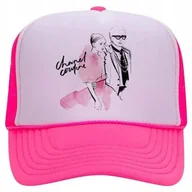 Czapki i chusty sportowe męskie - Czapka Daszek Różowa Wiosnę Modne Stylowe Wzory - miniaturka - grafika 1