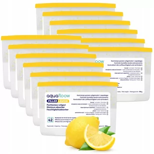 Osuszacz powietrza 12x Zapachowy pochłaniacz wilgoci Cytrynowy osuszacz powietrza 400 ml - Domowe osuszacze powietrza - miniaturka - grafika 1