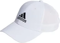 Czapki damskie - adidas Lekka czapka z daszkiem z haftowanym logo, biały/czarny, L - miniaturka - grafika 1