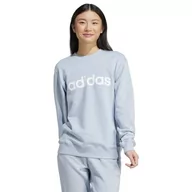 Bluzy damskie - adidas Damska bluza Essentials Linear French Terry, XS, Cudowny niebieski/biały, XS - miniaturka - grafika 1