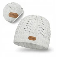 Czapki dla dzieci - Czapka Zimowa Dziecięce Biała Uniwersalna Jesienna dla Dziewczynki PaMaMi - miniaturka - grafika 1