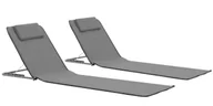 Leżaki ogrodowe - Składane szare maty plażowe P2-T92 - miniaturka - grafika 1