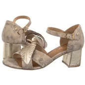 Sandały damskie - Sandały Beżowe+Złote w Kwiaty 06549-04/00-5 (MA1246-a) Maciejka - miniaturka - grafika 1