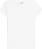 Bluzki damskie - Koszulka damska 4F F0906 biała 4FAW23TTSHF0906 10S-XL - miniaturka - grafika 1