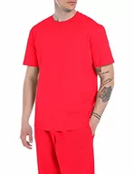 Koszulki męskie - Replay Męski T-shirt z krótkim rękawem Second Life z bawełny organicznej, 555 Poppy Red, M - miniaturka - grafika 1