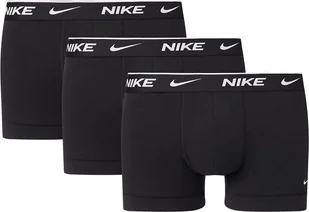 Bokserki męskie NIKE, 3-pak - kąpielówki, logo w pasie, bawełna elastyczna, czarny M - Majtki męskie - miniaturka - grafika 1