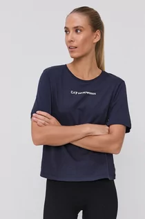 Koszulki i topy damskie - Emporio Armani EA7 EA7 T-shirt bawełniany - grafika 1