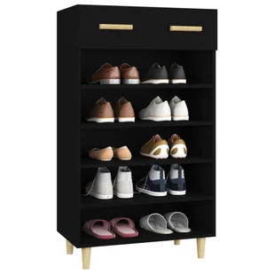 Lumarko Szafka na buty, czarna, 60x35x105 cm, materiał drewnopochodny - Szafki na buty - miniaturka - grafika 5