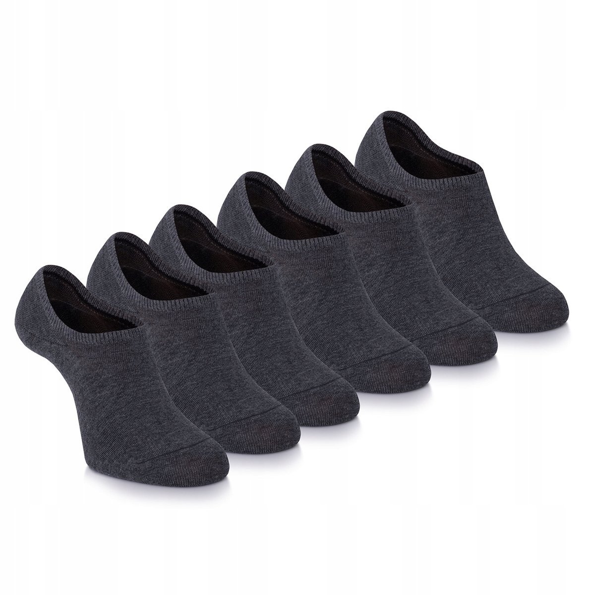 6x STOPKI Niskie Skarpetki MĘSKIE Bawełniane GRAFITOWE r. 40-45 Pako Jeans