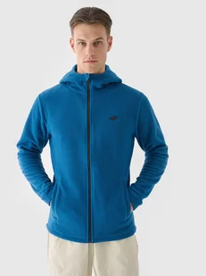 Polar regular z kapturem męski 4F 4FWMM00TFLEM290-46S Zielony - Bluzy męskie - miniaturka - grafika 1
