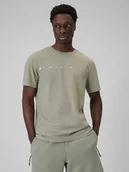 Koszulki męskie - 4F T-shirt regular z nadrukiem męski - zielony 3XL - miniaturka - grafika 1