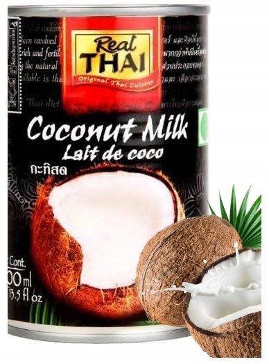 Mleko kokosowe, mleczko kokosowe Real Thai 400 ml