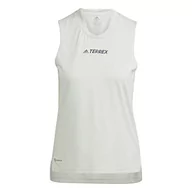 Koszulki i topy damskie - adidas Damska koszulka (Sleeveless) W Mt Tank, Linen Green, HS9734, XS - miniaturka - grafika 1