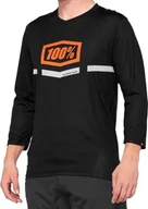 Koszulki męskie - 100% Koszulka męska 100% AIRMATIC 3/4 Sleeve black orange roz. XL NEW uniwersalny - miniaturka - grafika 1