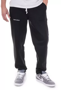 Spodnie sportowe męskie - Czarne klasyczne spodnie dresowe ''Boris'' od Carlo Lamon - grafika 1