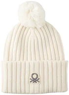Czapki damskie - United Colors of Benetton Czapka damska 1144d0975 zestaw akcesoriów zimowych, biała 000, jeden rozmiar - miniaturka - grafika 1