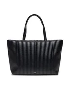 Torebki damskie - Calvin Klein Torebka Mini Line Quilt Medium Shopper K60K613077 Czarny - miniaturka - grafika 1