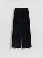 Spodnie damskie - Reserved - Welurowe spodnie - czarny - miniaturka - grafika 1