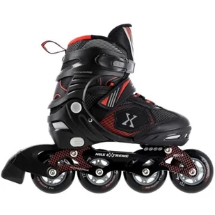 Nils Extreme NA9080 CZARNO/CZERWONE ROZM M (35-38) ŁYŻWOROLKI EXTREME - Rolki - miniaturka - grafika 1