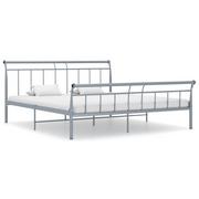 Łóżka - vidaXL Lumarko Rama łóżka, szara, metalowa, 200 x 200 cm 325050 - miniaturka - grafika 1