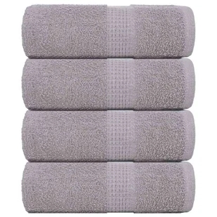 vidaXL Ręczniki mydlane 4 szt. Szare 30x30 cm 360 gsm 100% bawełna - Ręczniki - miniaturka - grafika 1
