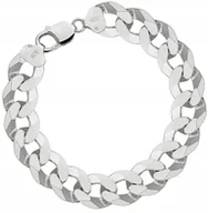 Bransolety męskie - Srebrna Bransoletka Męska Pancerka 1,20 cm Diamentowana 925 Grawer Gratis - miniaturka - grafika 1