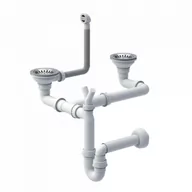 Syfony - Odpływ zatyczkowy 3 1/2" z syfonem 2-komorowy stal szlachetna (GRANIT-pionowy), save space (MF104) - miniaturka - grafika 1