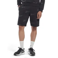 Spodenki męskie - Męskie Spodenki REEBOK RI AOP SHORT HM9316 – Czarny - miniaturka - grafika 1