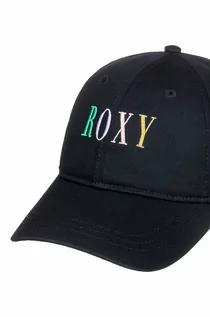 Czapki dla dzieci - Roxy czapka z daszkiem bawełniana dziecięca kolor czarny z aplikacją - grafika 1