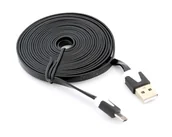 Ładowarki do telefonów - 3M Długi Płaski Kabel Micro Usb Huawei Xiaomi Htc - miniaturka - grafika 1