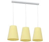 Lampy sufitowe - Żyrandol na lince PINIO 3xE27/60W/230V żółty - miniaturka - grafika 1