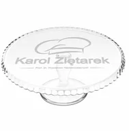 Tace i patery - Patera szklana do ciasta z grawerem dla niego kucharza - miniaturka - grafika 1