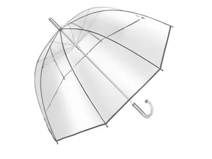 Parasol przeźroczysty w kształcie dzwonu KEMER, srebrny - Parasole - miniaturka - grafika 1