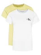 Koszulki i topy damskie - Calvin Klein Jeans Komplet 2 t-shirtów J20J219734 Kolorowy Slim Fit - miniaturka - grafika 1