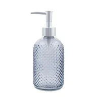 Mydelniczki i dozowniki mydła - Dozownik do mydła szklany 410 ml popielaty - miniaturka - grafika 1
