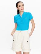 Koszulki sportowe damskie - Polo Ralph Lauren Polo 211870245010 Niebieski Slim Fit - miniaturka - grafika 1